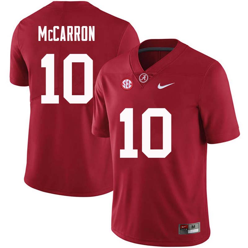 Alabama Crimson Tide Men's AJ McCarron #10 Crimson NCAA Nike Authentic Stitched College Football Jersey QJ16V35GL